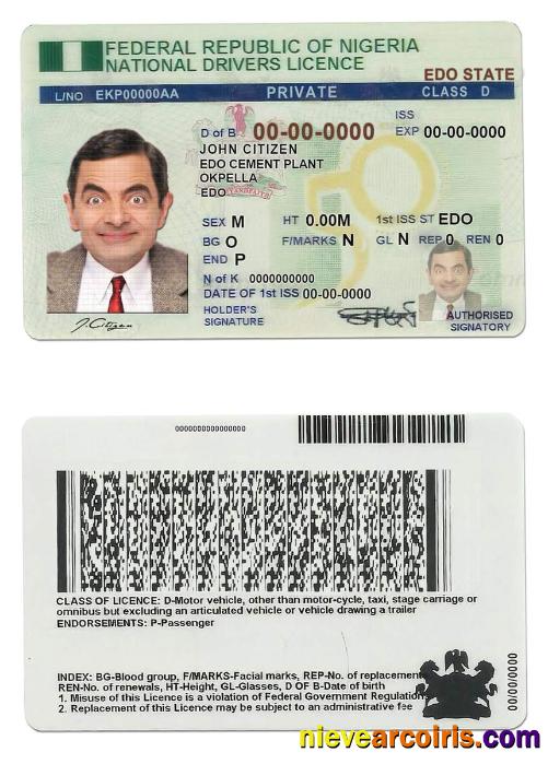 Nigeria driving license